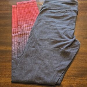 Xersion Red and Gray Kids Leggings